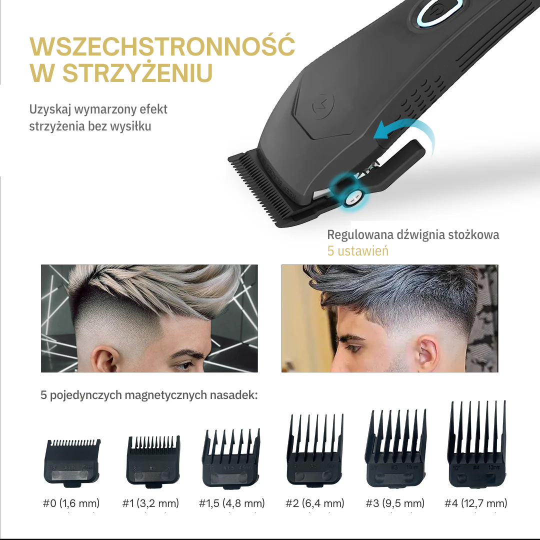 Caliber .50 Cal BMG Maszynka profesjonalna do strzyżenia włosów