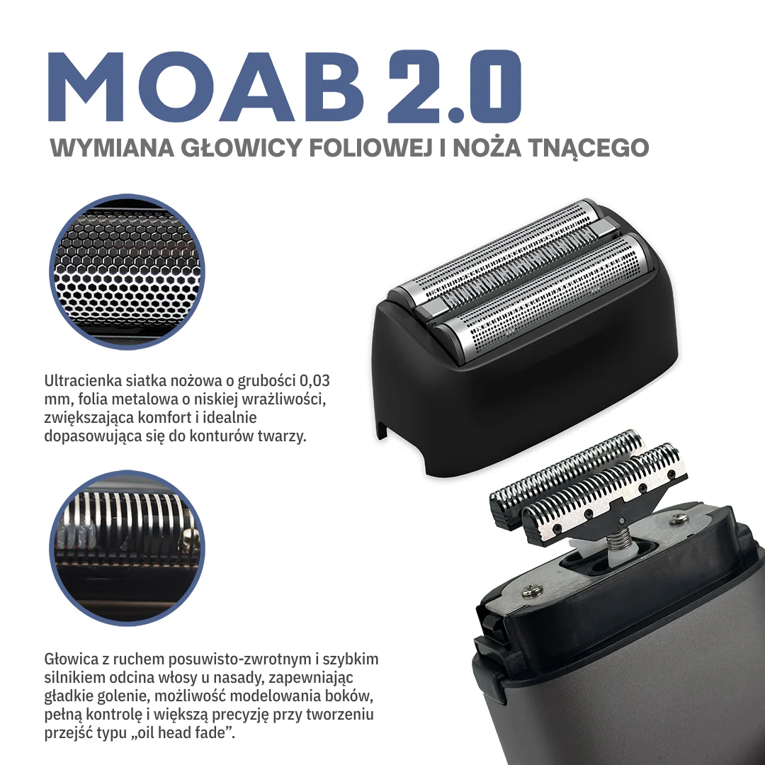Caliber MOAB Shaver Głowica i ostrza zamienne
