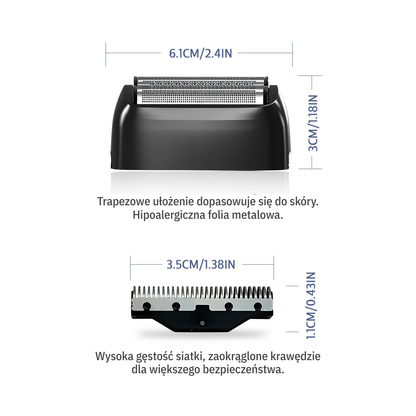Caliber MOAB Shaver Głowica i ostrza zamienne